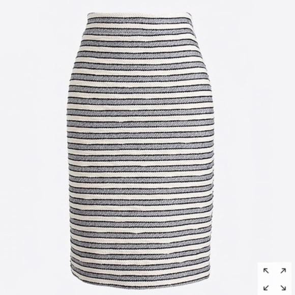J. Crew Dresses & Skirts - J.Crew Striped Terry Embroidered Pencil Skirt